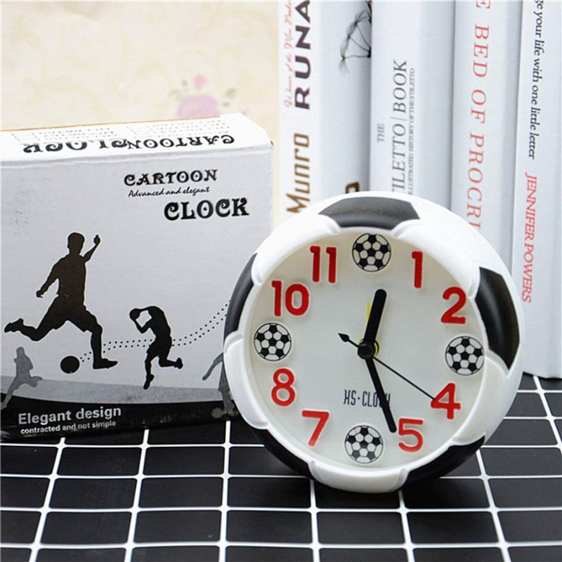 Football Soccer Alarm Clock – Vintage Bedside & Desktop Clock for Kids & Students