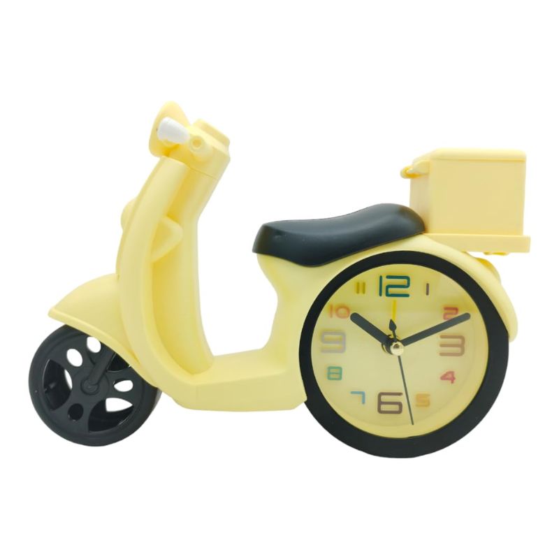 Motorcycle Scooty Shape Desk Alarm Clock – Kids Room Décor