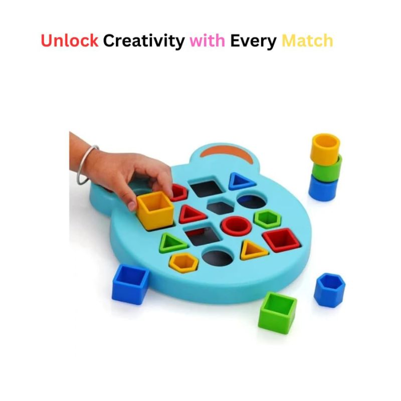 Toddler Shape Sorting Puzzle – 4 Shapes & 12 Cards