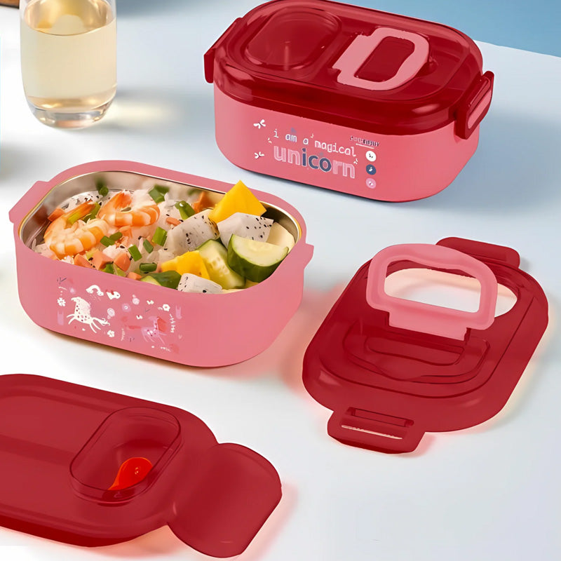 Unicorn Stainless Steel Lunch Box | Leakproof Food Storage Container for Kids & School