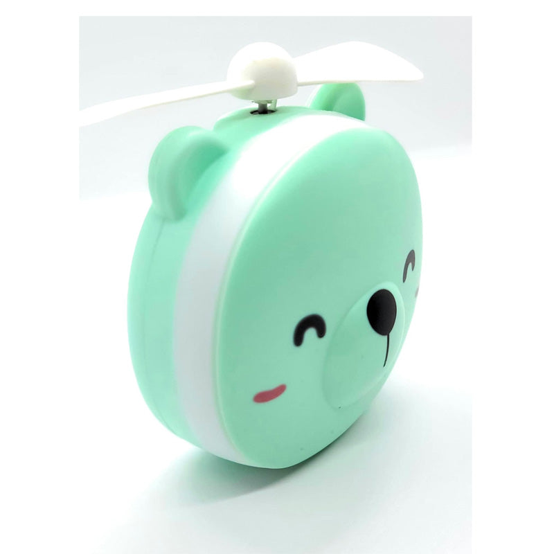 Hand Mirror With Led And Fan For Gifting