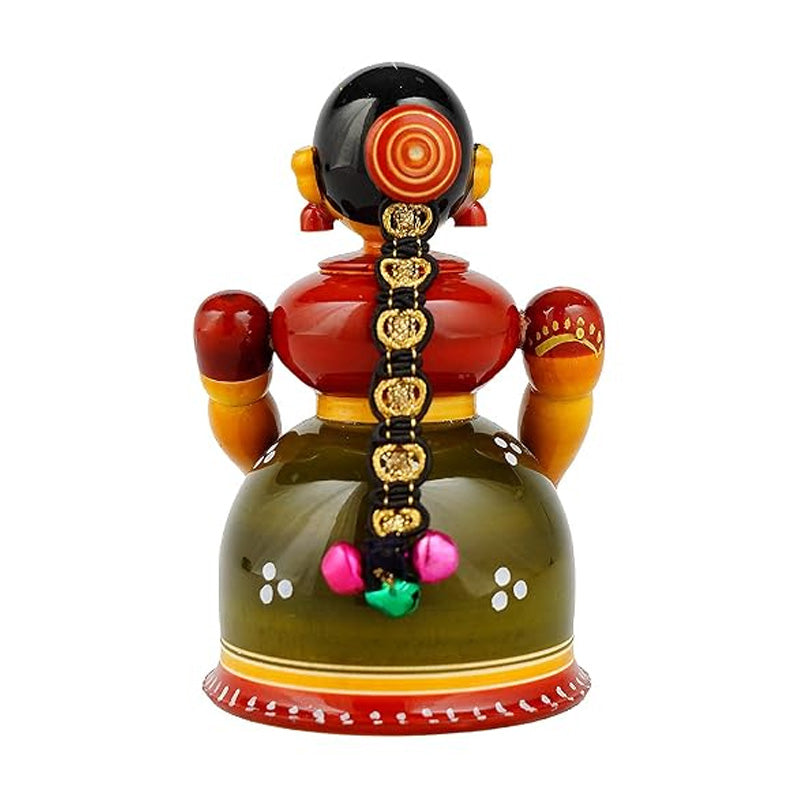 Lady Butta Bomma Doll | Handmade Channapatna Wooden Decorative Storage Doll | Channapatna Toys