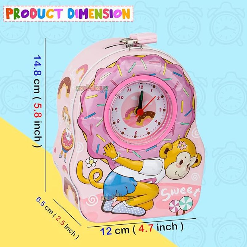 Alarm Clock | Monkey Piggy Bank with Table Alarm Clock