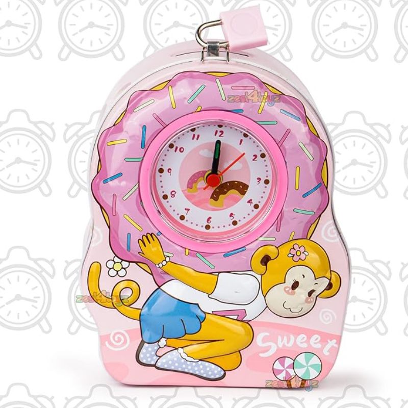 Alarm Clock | Monkey Piggy Bank with Table Alarm Clock