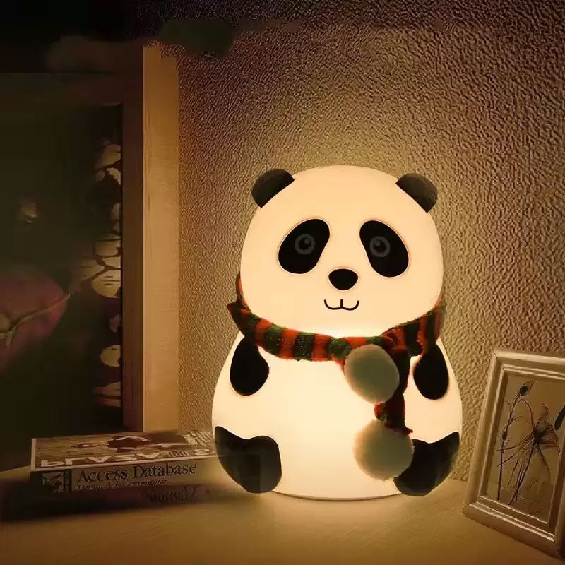 Panda Night Lamp โ Silicon Soft Sensor Light & Color Changing Panda Lamp