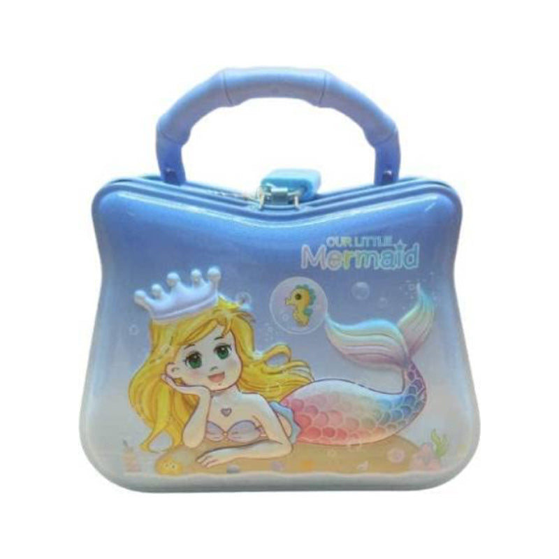 Mermaid Lock & Key Piggy Money Bank for Kids