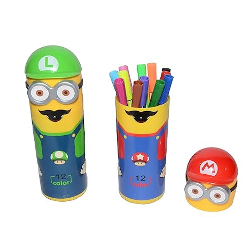 Cartoon Shape Sketch Pens Box with 12 Pens (Pack of 1)