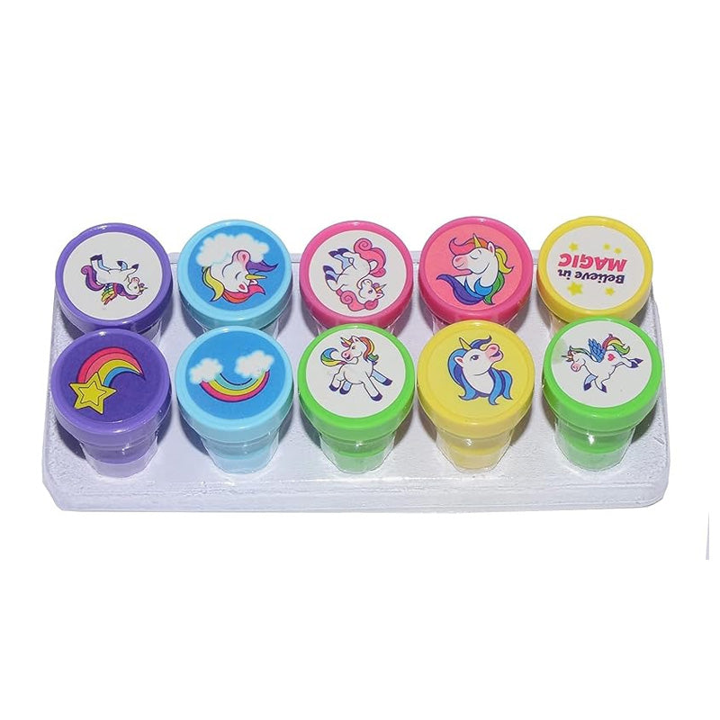 Unicorn Stamps for Kids | Coloring Stamps (1 Set-Pack of 10)
