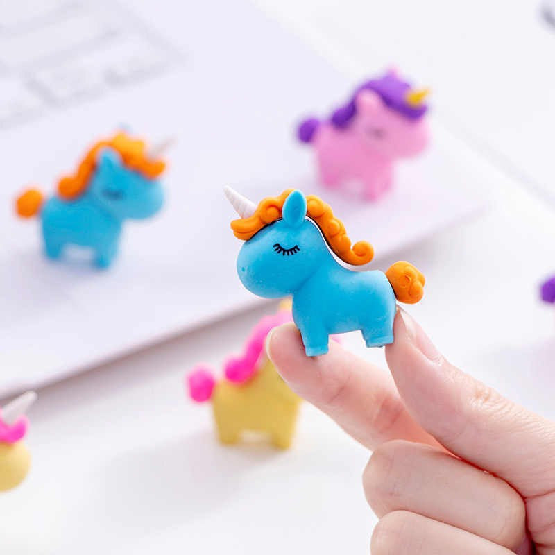 Unicorn 3D Erasers for Girls (Pack of 3)