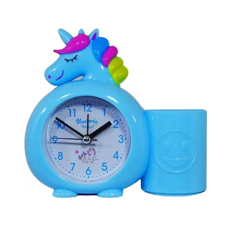 Unicorn Alarm Table Clock With Pen Stand