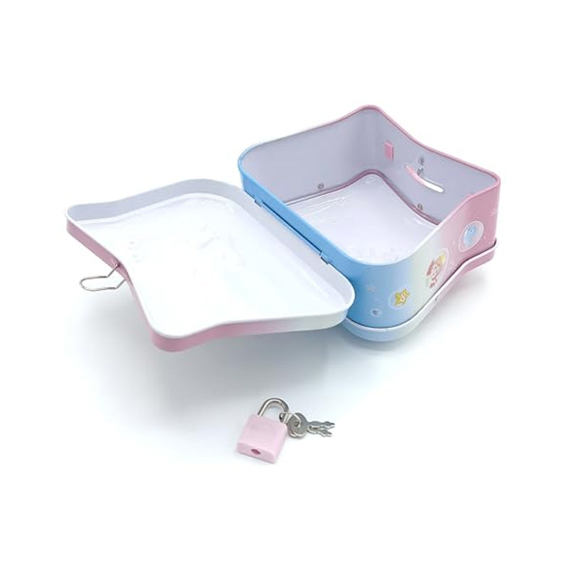 Mermaid Lock & Key Piggy Money Bank for Kids