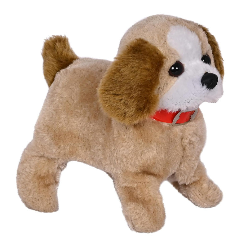 Jumping, Walking & Barking Dog Soft Toy | Battery Operated Back Flip Puppy Toy for Kids
