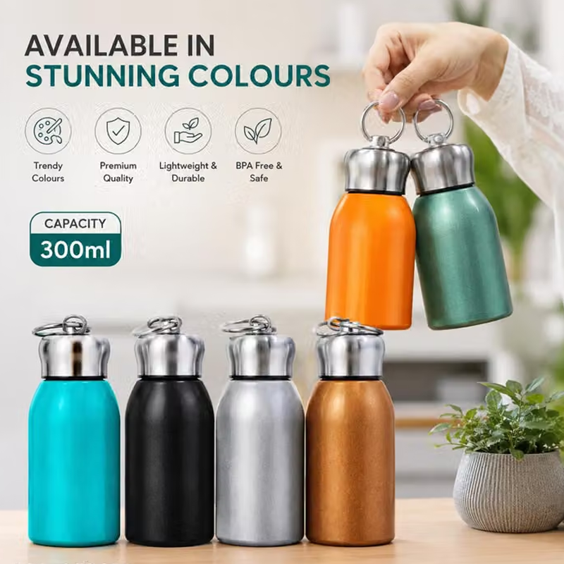 Stainless Steel Water Bottle 300ml | Reusable Bottle for Kids & Adults