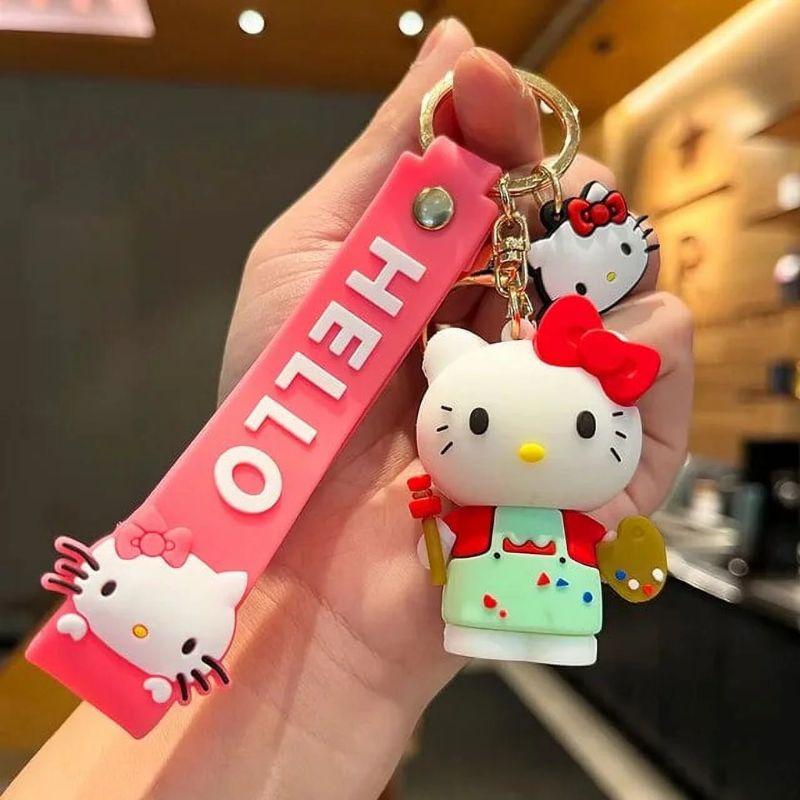 Famous Kitty Rubber Silicone Keychain – Bag & Car Charm