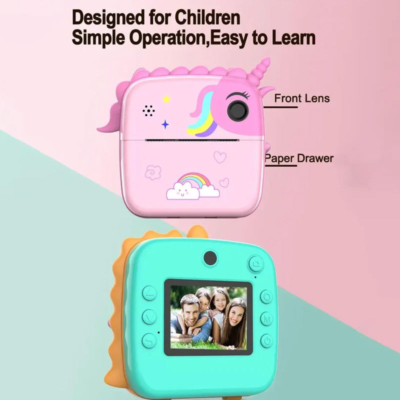 Kids Instant Print Camera – Unicorn & Dinosaur | Temptingkart