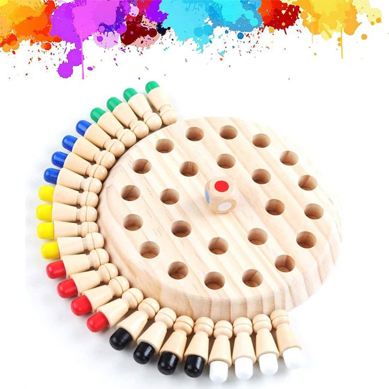 Wooden Memory Chess – Kids Matchstick Logic Game