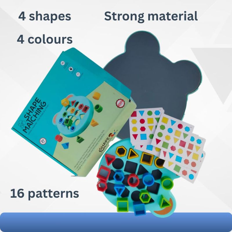 Toddler Shape Sorting Puzzle – 4 Shapes & 12 Cards