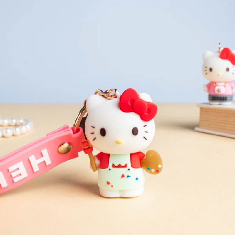 Famous Kitty Rubber Silicone Keychain – Bag & Car Charm