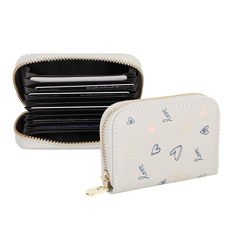 Leather Zipper Wallet with Card Slots