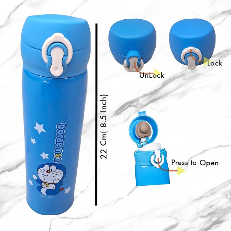 Stainless Steel Cartoon Vacuum Flask – 500 mL Flip Cap for Kids