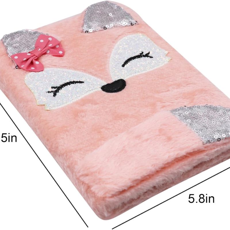 Lovely Animals Plush Notebook – A5, 160 Pages