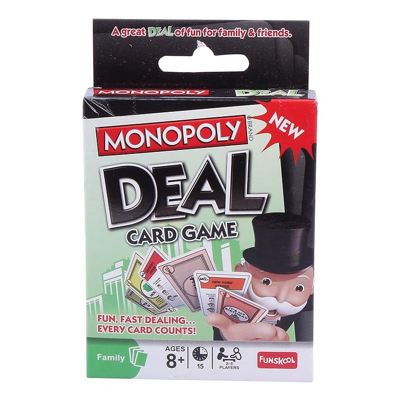 Monopoly Deal Card Game – Fast Dealing Family Card Game for Kids & Adults