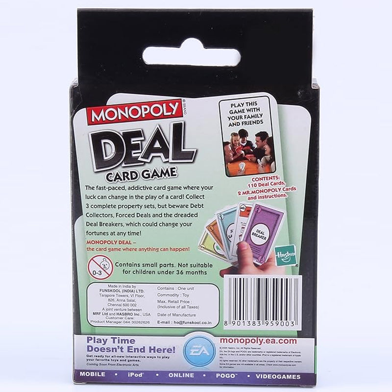 Monopoly Deal Card Game – Fast Dealing Family Card Game for Kids & Adults