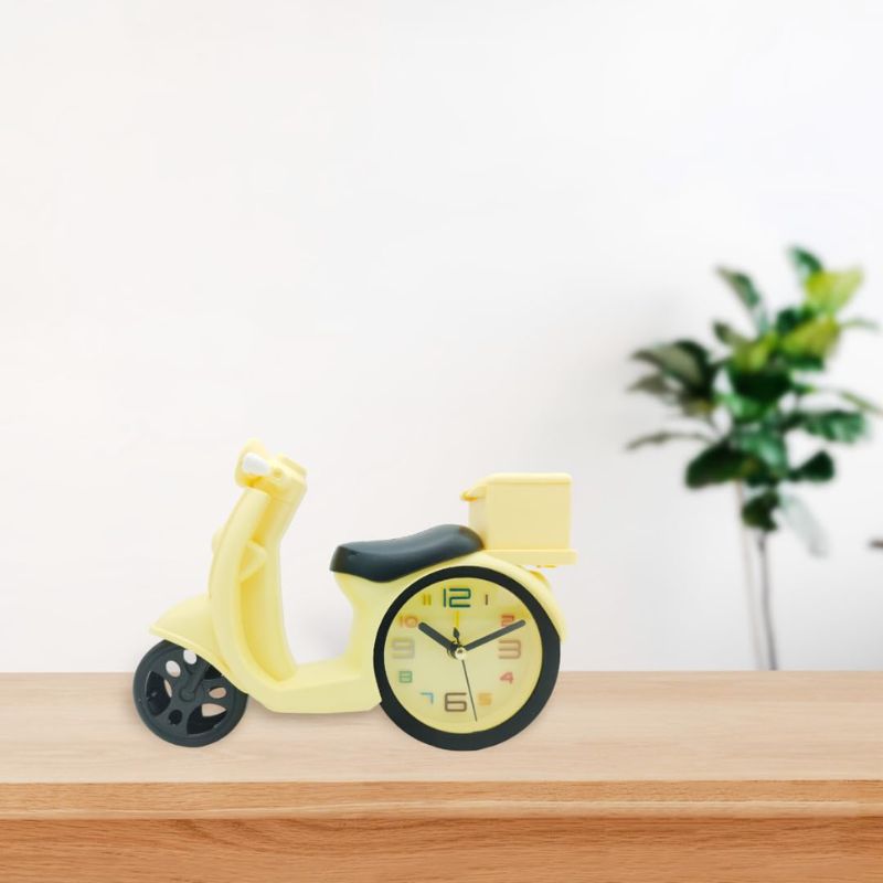 Motorcycle Scooty Shape Desk Alarm Clock – Kids Room Décor