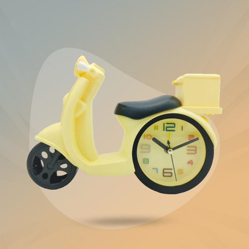 Motorcycle Scooty Shape Desk Alarm Clock – Kids Room Décor