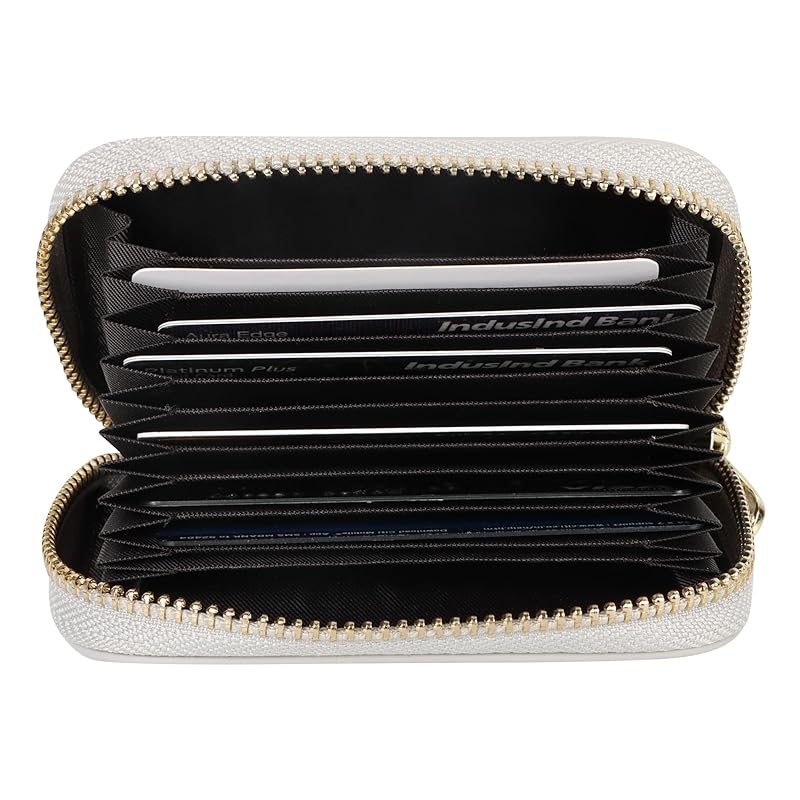Multi Card Holder Wallet With Zipper Compartment