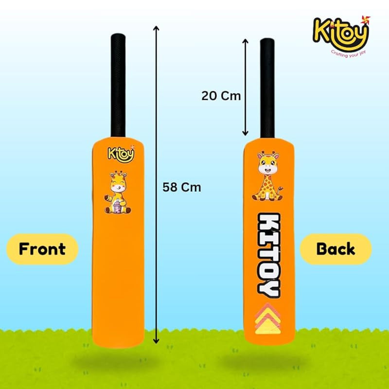 Kids Foam Cricket Bat and Ball Set – Soft Safe Cricket Toy for Boys & Girls(Multicolor)