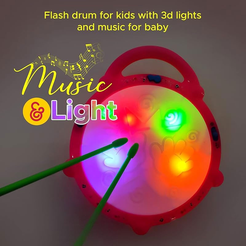 Multicolor Light And Sound Drum Toy