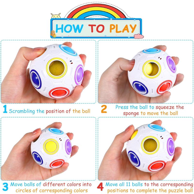 Rainbow Puzzle Ball – Color Matching Fidget Toy & Brain Teaser