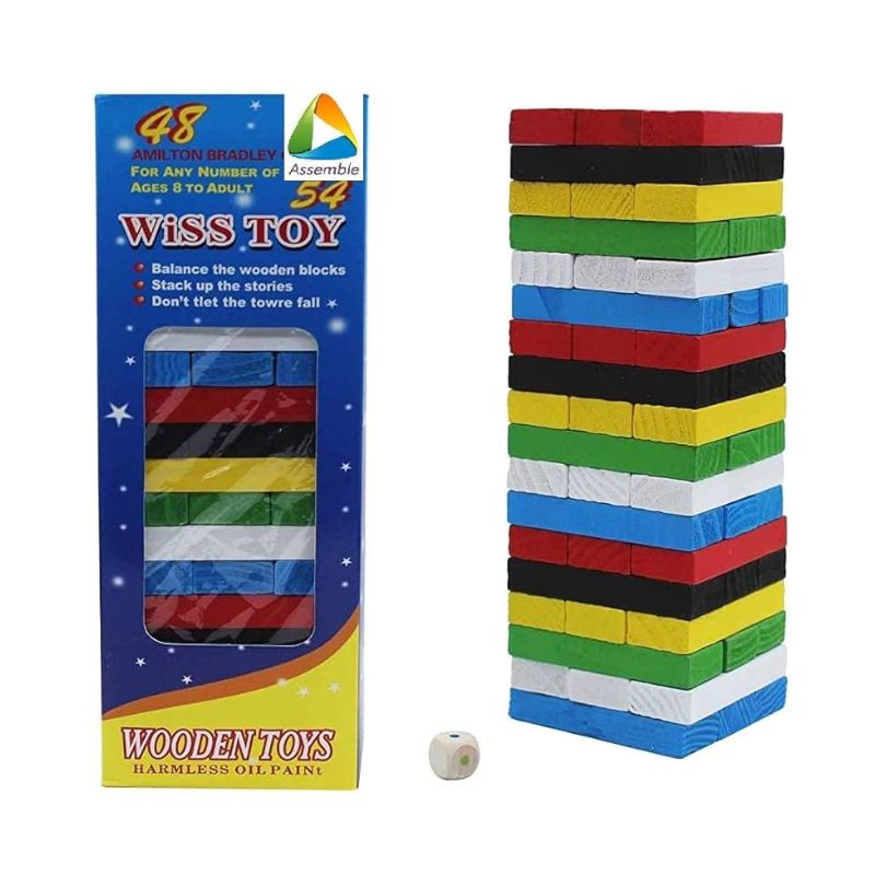 Wooden Building Blocks Toys – Brown, for Kids 4–6 Years