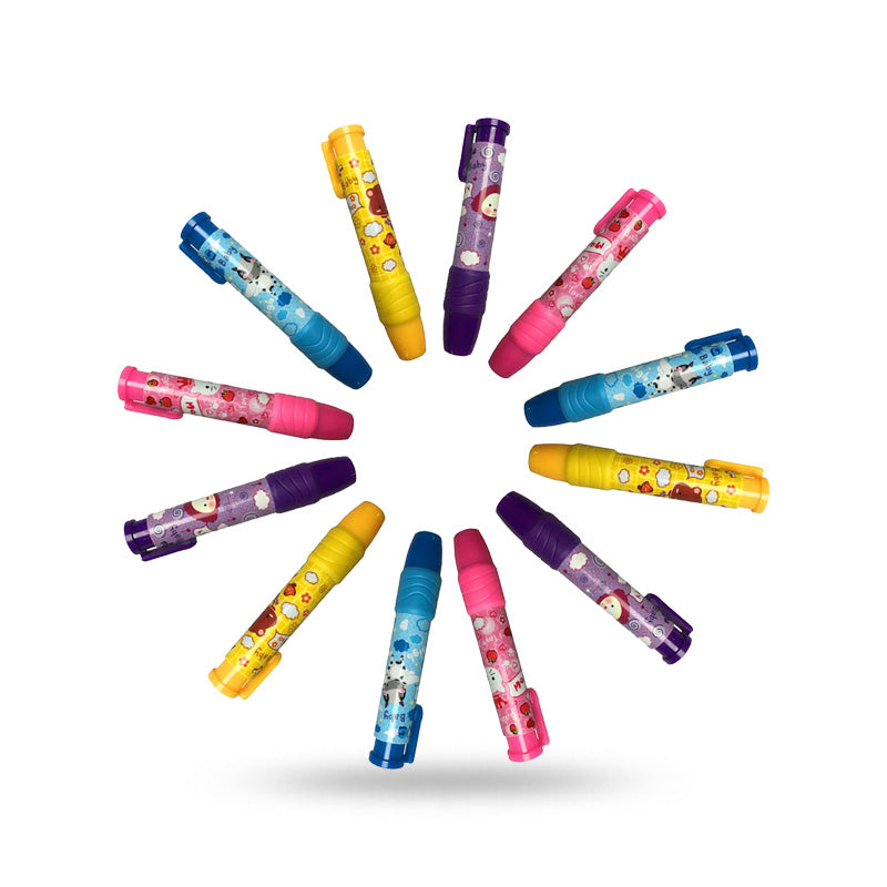 Creative Pencil Erasers | Pen Style Retractable Rubber Stick