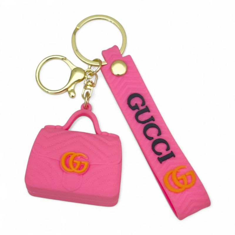 Designer Handbag Keychain – Pink Fashion Bag Charm