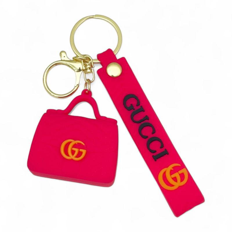 Designer Handbag Keychain – Pink Fashion Bag Charm