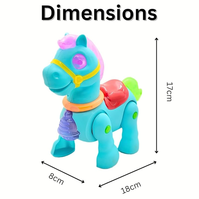 Cute Pony Walking Horse Toy with Light & Sound for Kids (Battery Operated 1 Horse Toy)