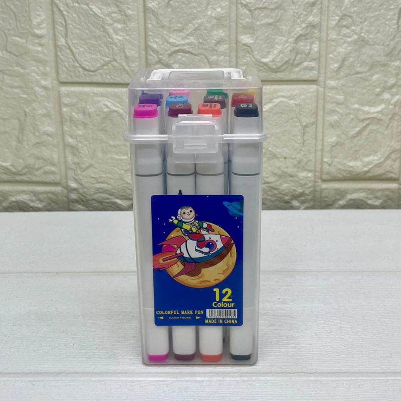 Touch Markers – Set of 12 Dual-Tip Art Markers