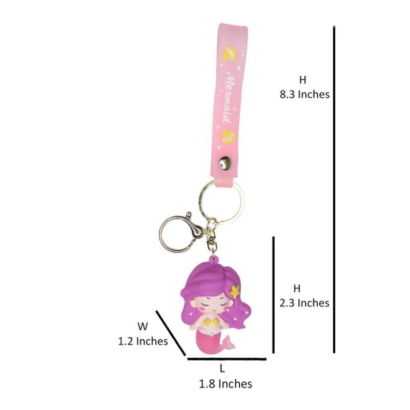 Purple Mermaid Keychain