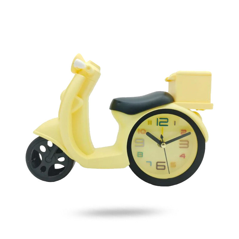 Motorcycle Scooty Shape Desk Alarm Clock – Kids Room Décor