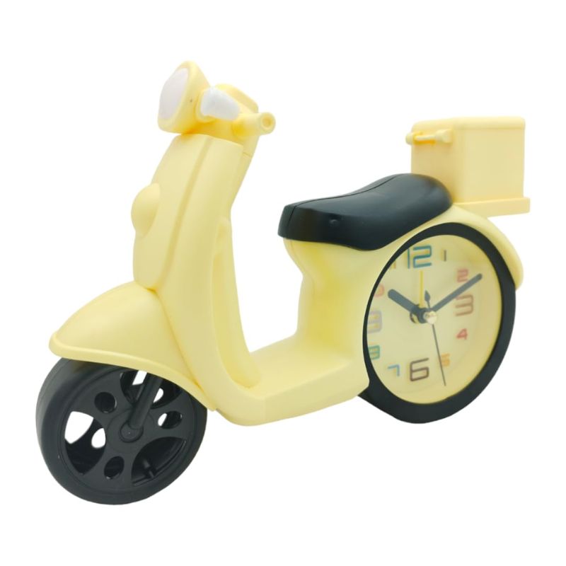 Motorcycle Scooty Shape Desk Alarm Clock – Kids Room Décor