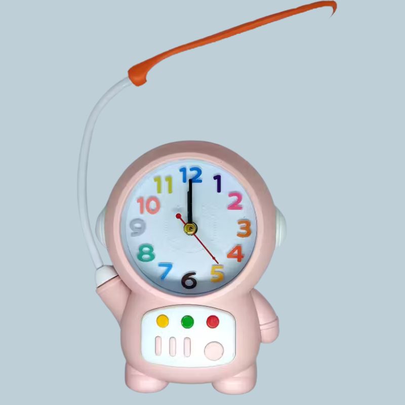 Space Themed Astronaut Clock Lamp