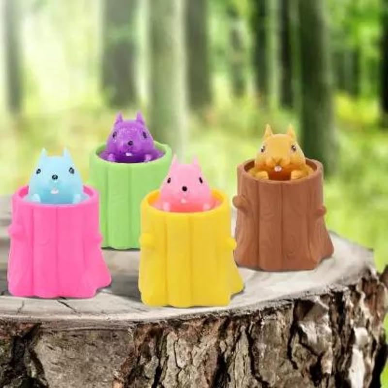 Squeeze Squirrel Fidget Toy For Kids