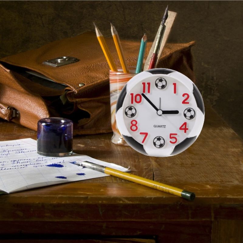 Football Soccer Alarm Clock – Vintage Bedside & Desktop Clock for Kids & Students
