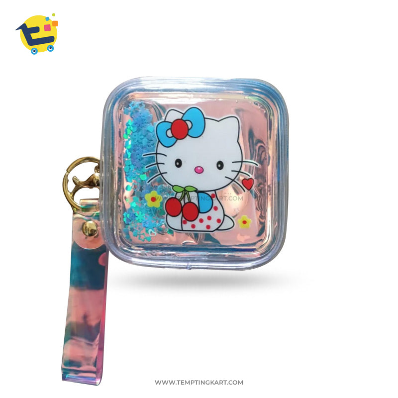 Stylish Glitter Mini Pouch With Keychain