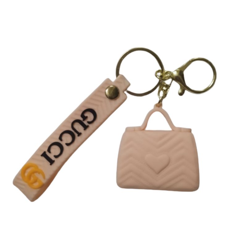 Designer Handbag Keychain – Pink Fashion Bag Charm