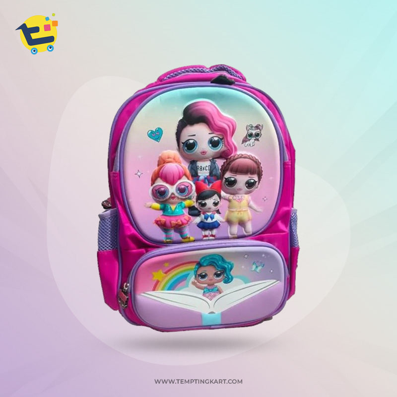Stylish Pink Lol Dolls School Bag