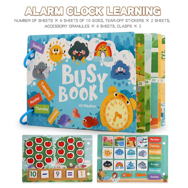 Busy Book | Montessori Educational Learning Activity Book - Preschool Learning