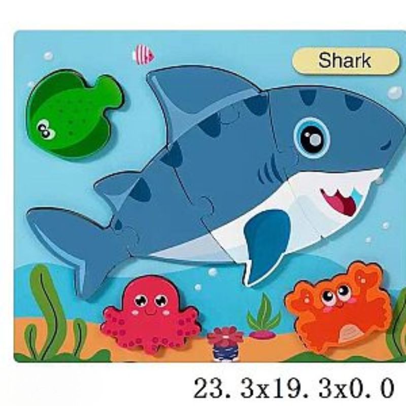 Wooden Animal Puzzles for Toddlers – Educational Toy (1–3 Years)